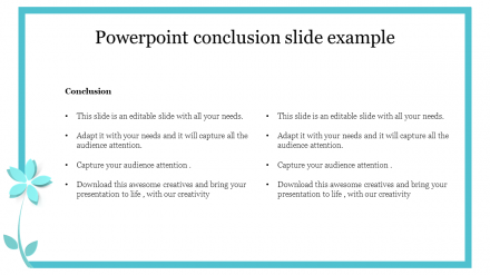 conclusion example for presentation